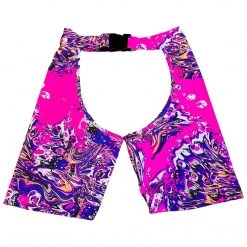 RAVELAND ACID TIE DYE PINK ASAP BUCKLED SHORT CHAP