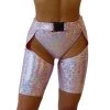 RAVELAND RETRO GLITTER ASAP BUCKLED SHORT CHAP
