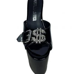 YRU SUGAR $ - BLACK/SILVER SHOES