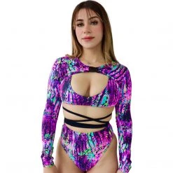 RAVELAND LIQUID JUNGLE SHRUG TOP WOMEN