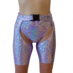 RAVELAND RETRO GLITTER ASAP BUCKLED SHORT CHAP
