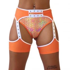 RAVELAND ORANGE CRAZY SHORT CHAPS