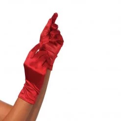 LEG AVENUE Wrist Length Satin Gloves