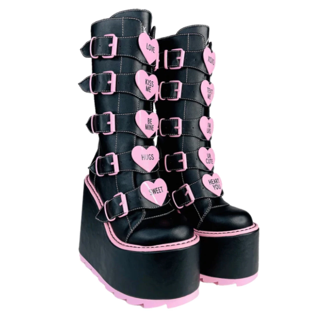 YRU NEW ARRIVALS DUNE HEART - BLACK/PINK 5 YRU NEW ARRIVALS DUNE HEART - BLACK/PINK