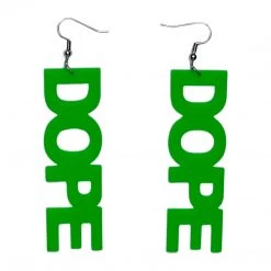 RAVELAND HEADBANGER COLLECTION NEON GREEN DOPE EARRINGS