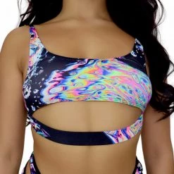 RAVELAND ACID TIE DYE UNDERCUT TOP