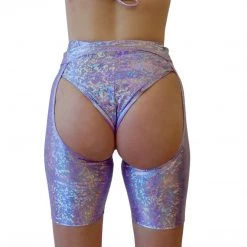 RAVELAND RETRO GLITTER ASAP BUCKLED SHORT CHAP