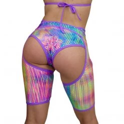 RAVELAND NEW ARRIVALS LIQUID MIRROR ASAP BUCKLED SHORT CHAP