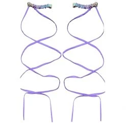 RAVELAND LIQUID MIRROR LEG WRAP- PURPLE TIE DYE