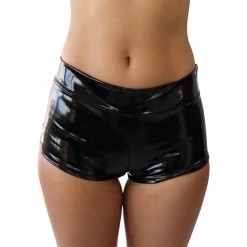 RAVELAND LOVELY LATEX BLACK BOOTY SHORTS NEW ARRIVALS