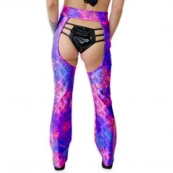 RAVELAND DASH OF SPARKLE PURPLE & PINK CHAPS WOMEN
