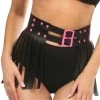 DAISY CORSET Candy Collection - Black/Pink Fringe Skirt