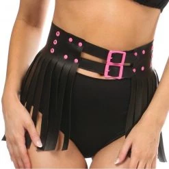DAISY CORSET Candy Collection - Black/Pink Fringe Skirt