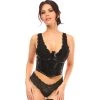 DAISY CORSET WOMEN Lavish Black Patent Open Cup Underwire Waist Cincher