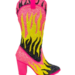 YRU SPACE COWGIRL FLAME - PINK/YELLOW SHOES