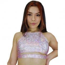 RAVELAND RETRO GLITTER OPEN TOP- PINK WOMEN