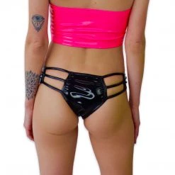 RAVELAND LOVELY LATEX BLACK CUT OUT BOTTOMS NEW ARRIVALS