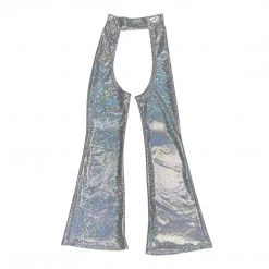 RAVELAND WOMEN RETRO GLITTER CHAPS- SILVER