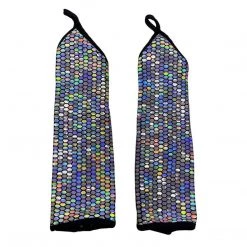 RAVELAND WOMEN LIQUID MIRROR GLOVES- BLACK/SILVER