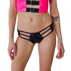 RAVELAND LOVELY LATEX BLACK CUT OUT BOTTOMS NEW ARRIVALS