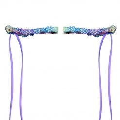 RAVELAND LIQUID MIRROR LEG WRAP- PURPLE TIE DYE