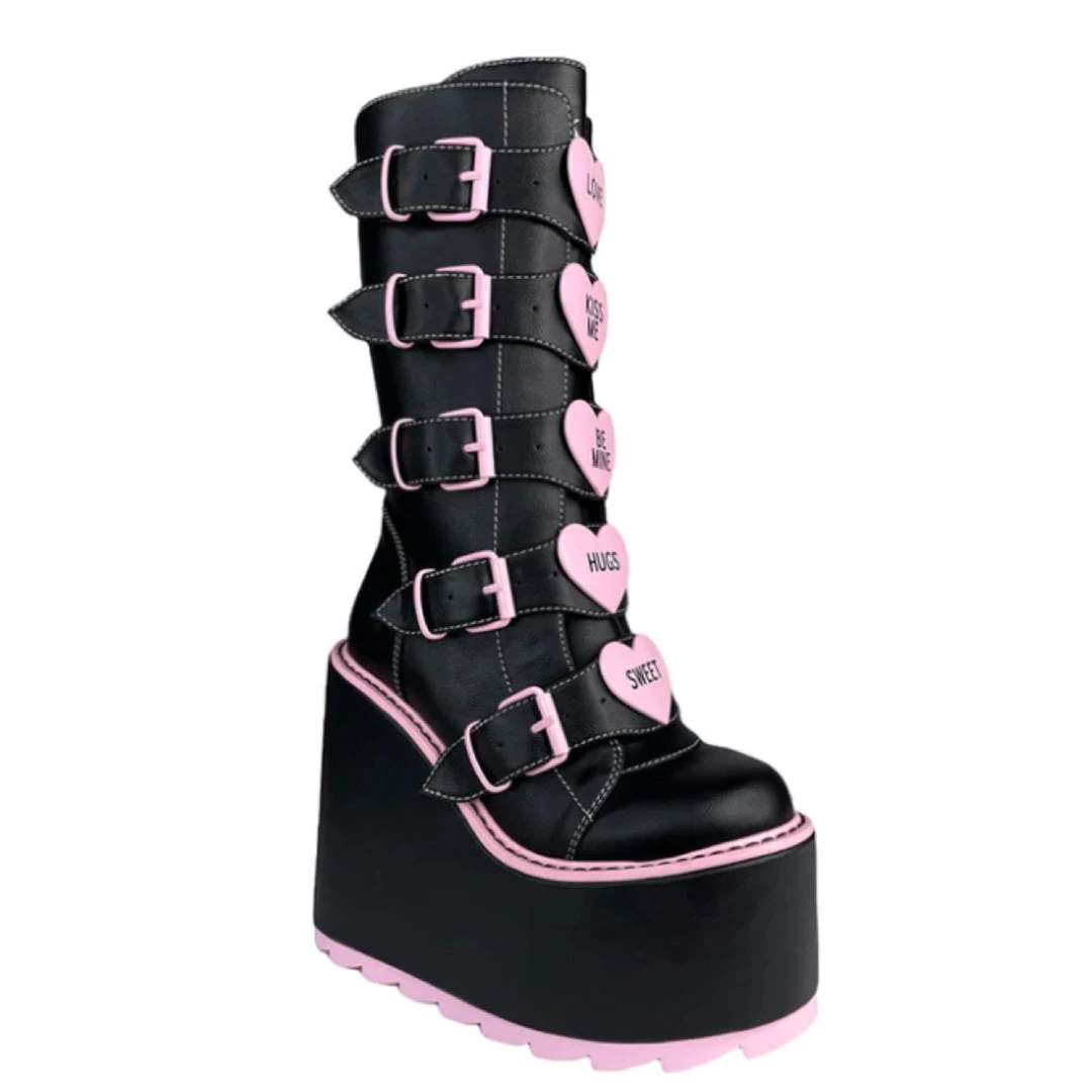 YRU NEW ARRIVALS DUNE HEART - BLACK/PINK 3 YRU NEW ARRIVALS DUNE HEART - BLACK/PINK