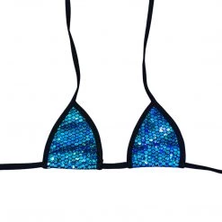 RAVELAND WOMEN LIQUID MIRROR MINI TRIANGLE TOP