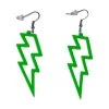 RAVELAND NEON GREEN LIGHTNING BOLT EARRINGS