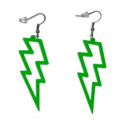 RAVELAND NEON GREEN LIGHTNING BOLT EARRINGS