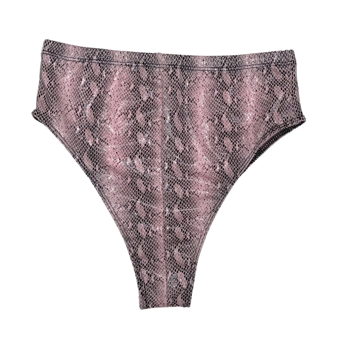 RAVELAND GO PINK SNAKE HIGH-WAIST BOTTOMS WOMEN 4 RAVELAND GO PINK SNAKE HIGH-WAIST BOTTOMS WOMEN