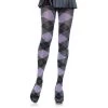 RAVELAND Black & Purple And Heather Argyle Tights WOMEN