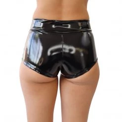 RAVELAND LOVELY LATEX BLACK BOOTY SHORTS NEW ARRIVALS