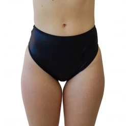 RAVELAND NEW ARRIVALS MATTE BLACK HIGH WAISTED BRAZILIAN BOTTOMS.