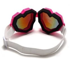 RAVELAND HEADBANGER COLLECTION WHITE STRAP PINK & RAINBOW LOVE GOGGLES