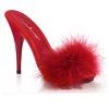 PLEASER FABULICIOUS FUR HEELS RED