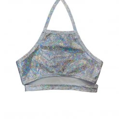 RAVELAND WOMEN RETRO GLITTER OPEN TOP- SILVER