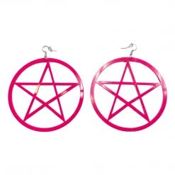 RAVELAND PINK PENTAGRAM EARRINGS
