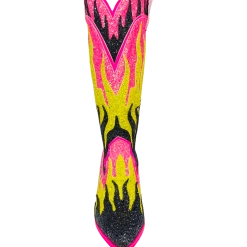 YRU SPACE COWGIRL FLAME - PINK/YELLOW SHOES