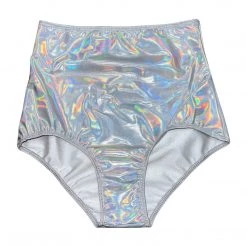 RAVELAND HOLOGRAPHIC SILVER HIGH WAISTED BOTTOMS NEW ARRIVALS