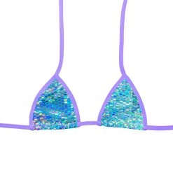 RAVELAND WOMEN LIQUID MIRROR MINI TRIANGLE TOP