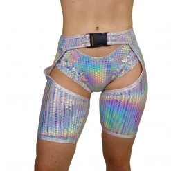 RAVELAND NEW ARRIVALS LIQUID MIRROR ASAP BUCKLED SHORT CHAP