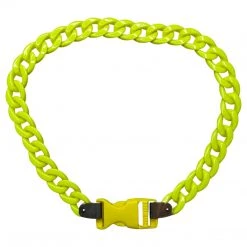 RAVELAND HEADBANGER COLLECTION NEON YELLOW CHAIN LOCK NECKLACE