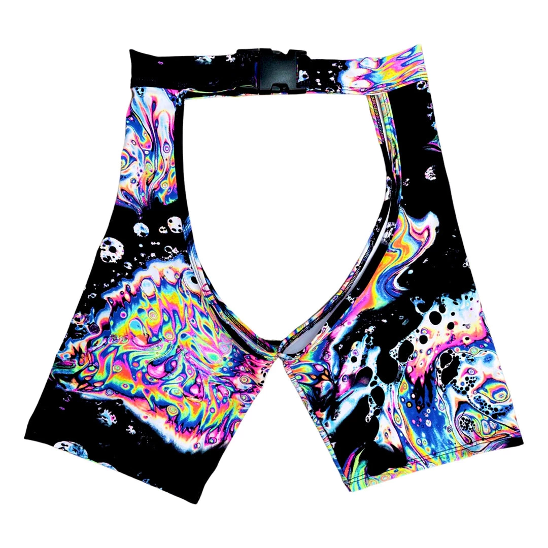 RAVELAND ACID TIE DYE ASAP BUCKLED SHORT CHAP NEW ARRIVALS 4 RAVELAND ACID TIE DYE ASAP BUCKLED SHORT CHAP NEW ARRIVALS