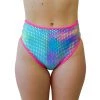 RAVELAND LIQUID MIRROR HIGH WAISTED BRAZILIAN BOTTOMS- TIE-DYE WOMEN