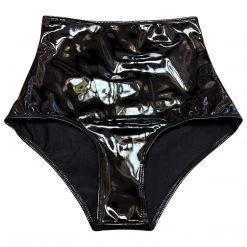 RAVELAND LATEX BLACK HIGH WAISTED BLACK BOTTOMS