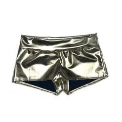 RaveLand METALLIC BOOTY SHORTS- GUN METAL GOLD ✨MISCHIEVOUS & MAGICAL COLLECTION