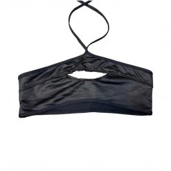 RAVELAND LOVELY LATEX MATTE BLACK KEYHOLE TOP