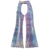 RAVELAND LIQUID MIRROR PURPLE TIE DYE CHAPS WOMEN