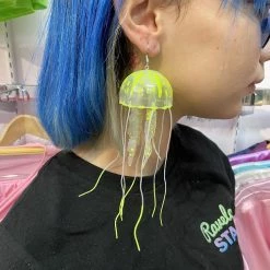 RAVELAND NEON ORANGE JELLYFISH EARRING