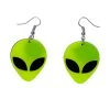 RAVELAND NEON GREEN ALIEN EARRING ALIENS COLLECTION